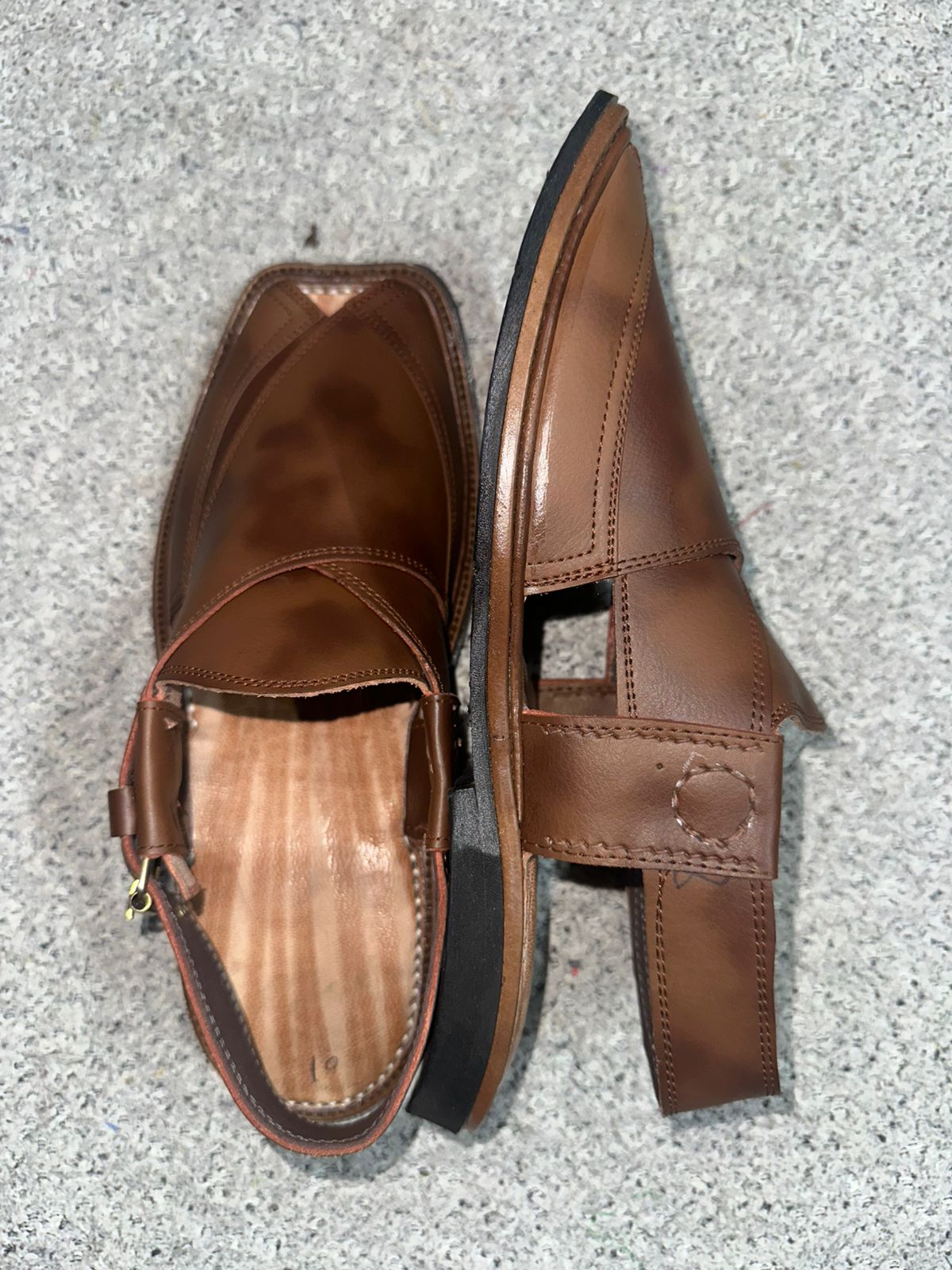 Premium Brown Leather Peshawari Chappal