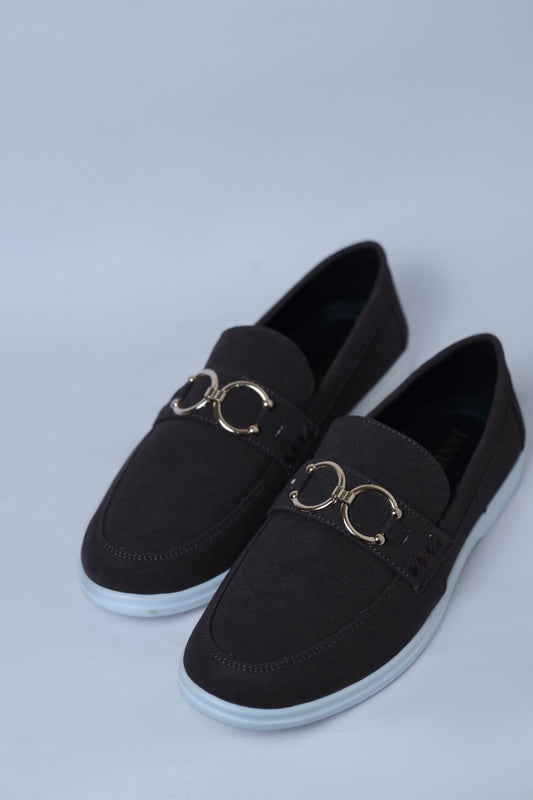Mochany Brown Leather Loafers