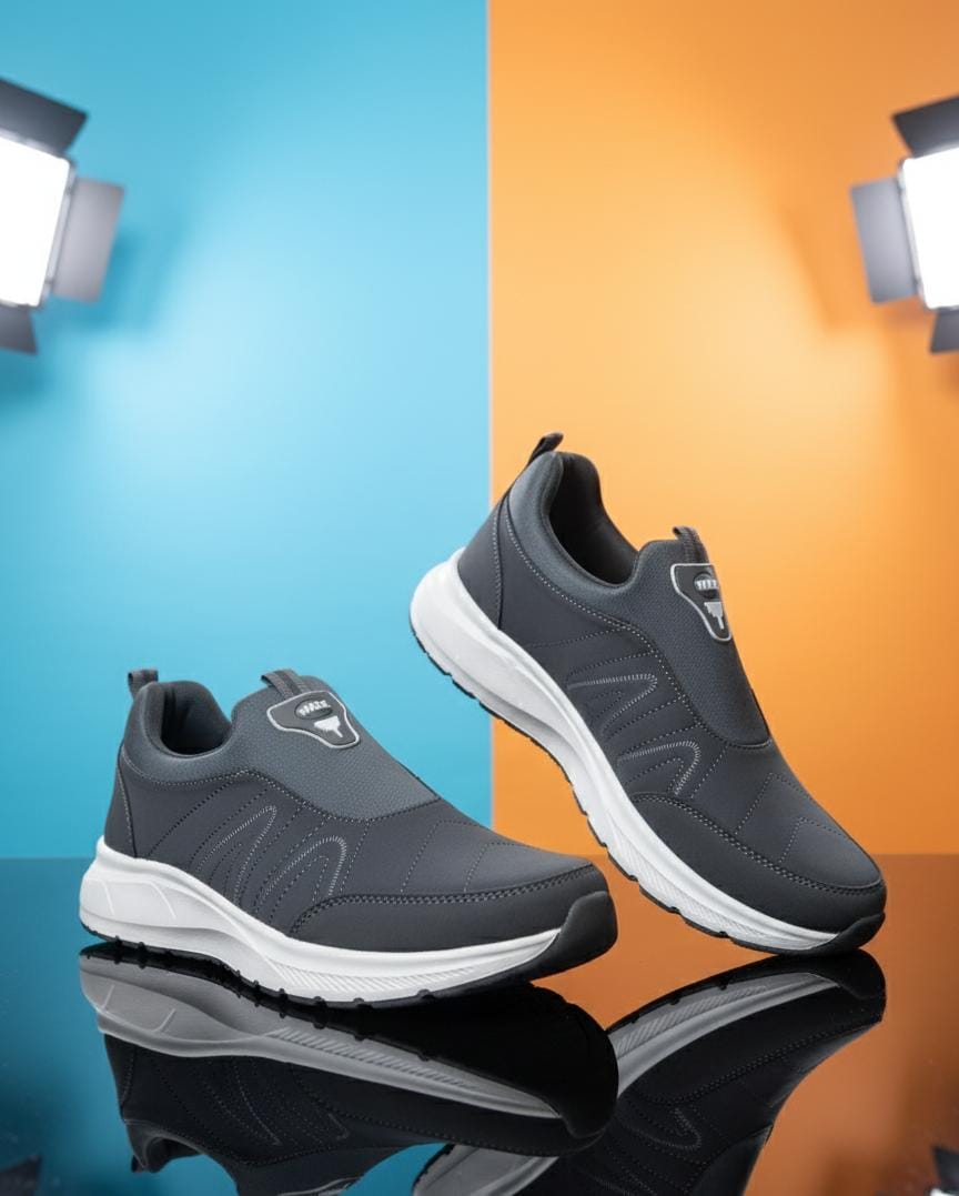 Gray StreetStride Slip-On Sneakers