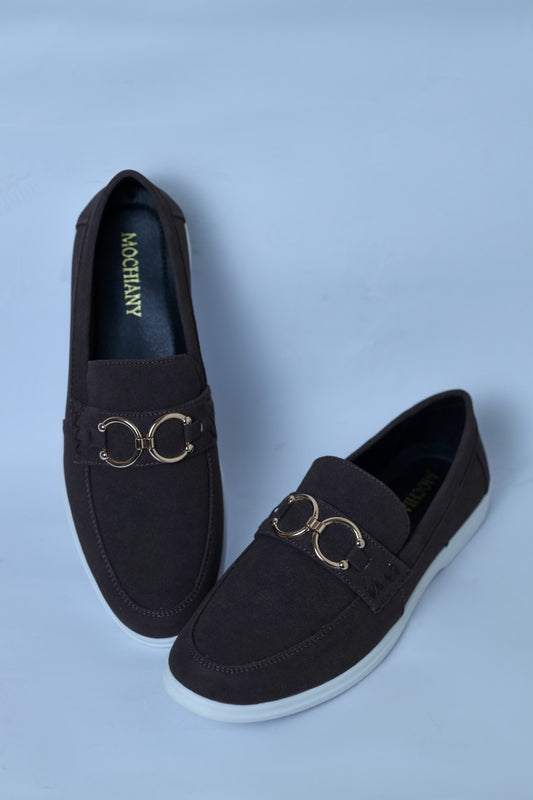 Mochany Sweet Leather Brown Loafers with